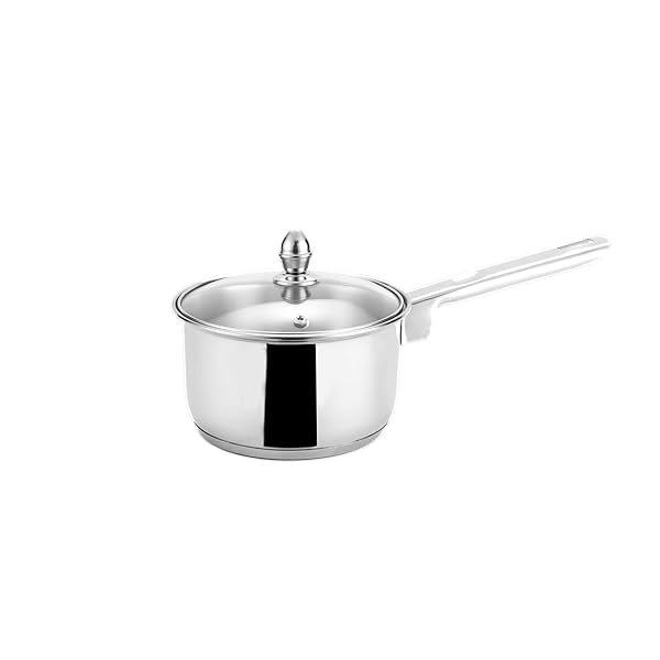 Image of Steelcraft Premium Stainless Steel Raven Saucepan with Glass lid