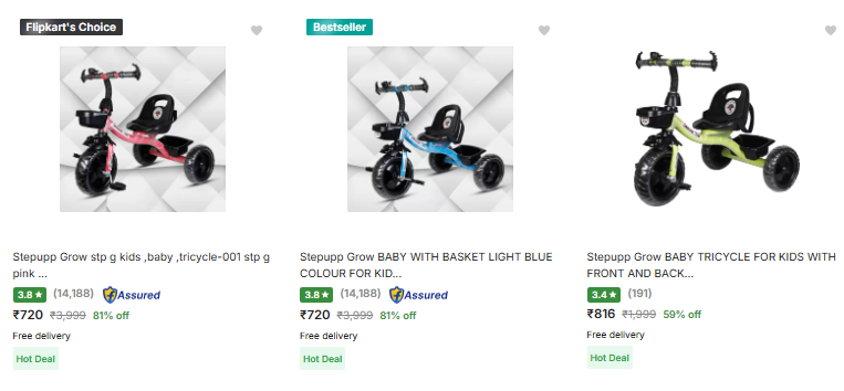 Image of Stepupp Grow Tricycles Up to 81% Discount