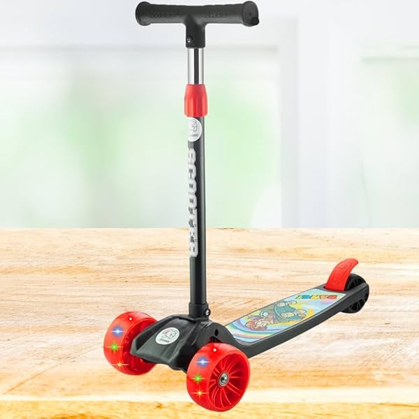 Image of Storio Kick Scooter with Adjustable Height|Foldable Scooter|Skate Scooter for Kids with PVC Wheel