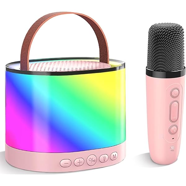 Image of Storio Rechargeable Round Karaoke Machine with Wireless Microphone