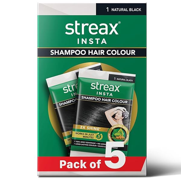 Image of Streax Insta Shampoo Hair Colour for Women and Men