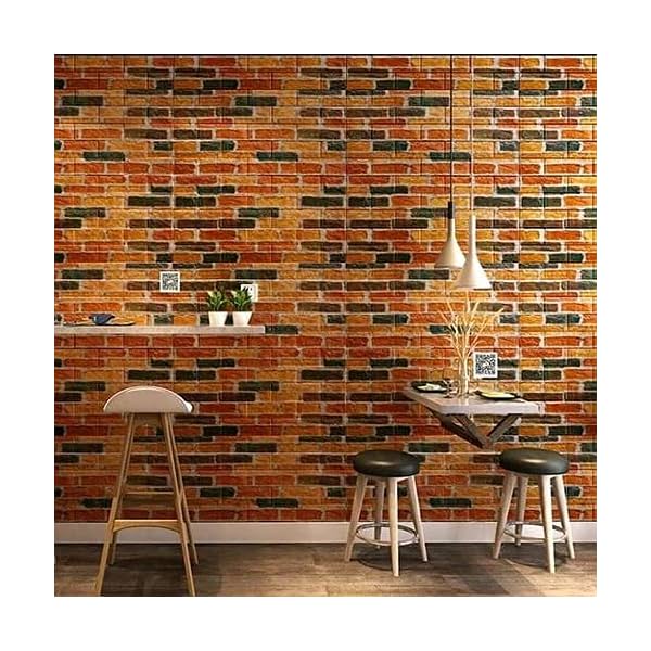 Image of StylishWalls Brick Wallpaper 3D (3 Pcs) - 70x77cm Foam Wall Panels