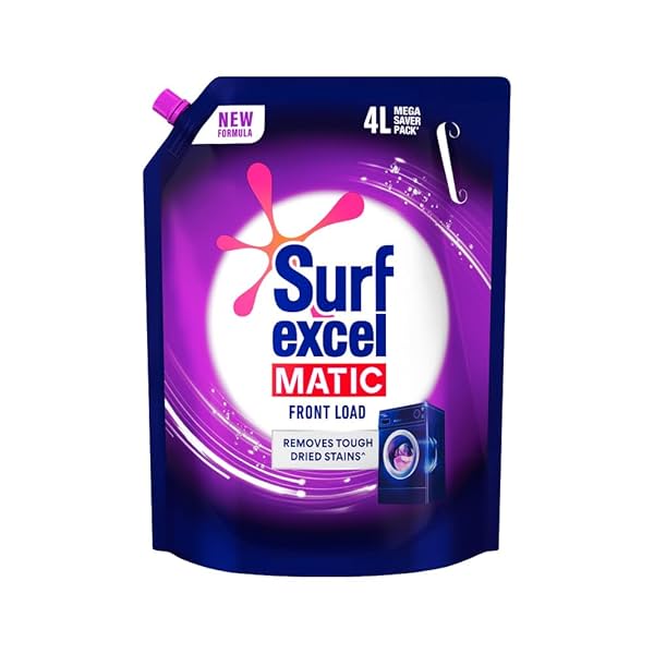 Image of Surf Excel Matic Front Load Liquid Detergent 4L Refill Pouch