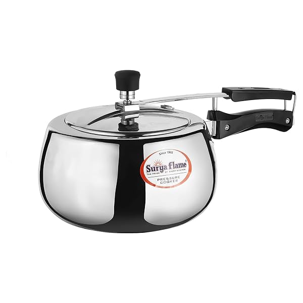 Image of Surya Flame Aluminium 3 Litre Pressue cooker Queen inner lid