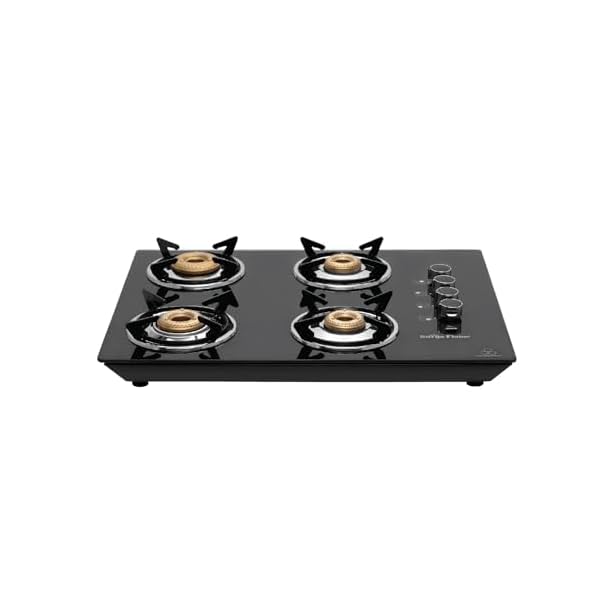 Image of Surya Flame Apollo Round Hob Top | Gas Stove 4 Burners