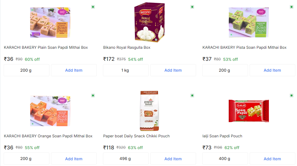 Image of Sweets Up to 70% Discount from Start at ₹36 