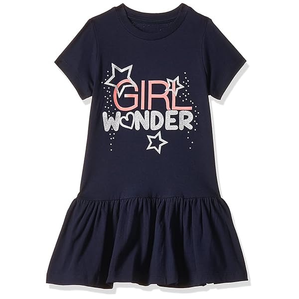 Image of T2F Girls Printed Regular Casual Dress