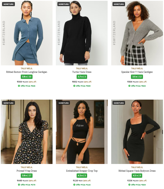 Image of TALLY WEiJL Brand Women's Clothing @ Minimum 80% Discount