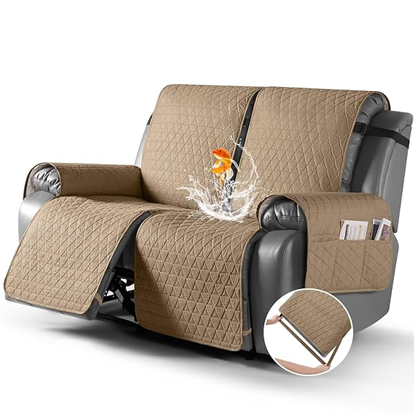 Image of TAOCOCO loveseat recliner cover.