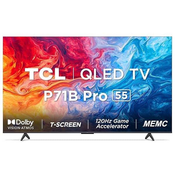 Image of TCL 139 cm (55 inches) 4K Ultra HD Smart LED Google TV 55P71B Pro (Black)