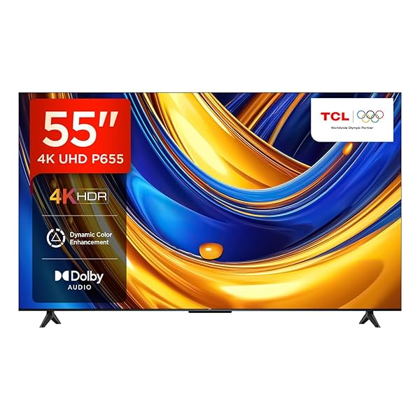 Image of TCL 139 cm (55 inches) Metallic Bezel-Less Series 4K Ultra HD Smart LED Google TV 55P655.