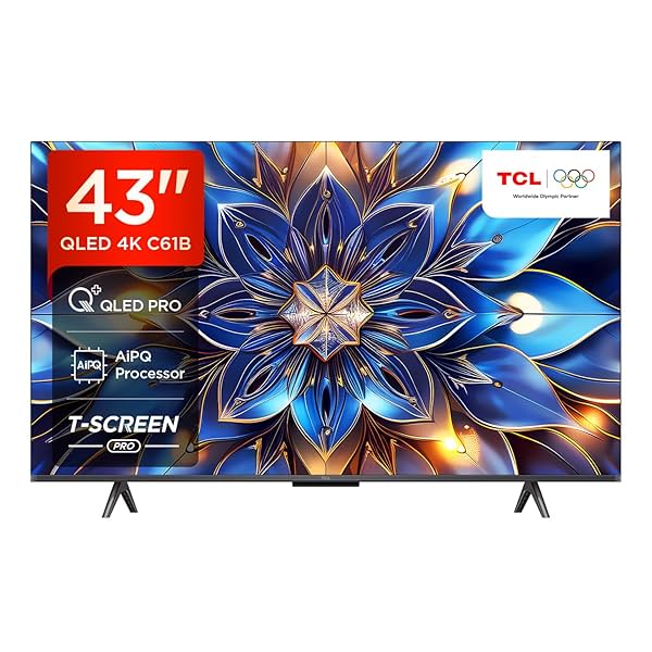 Image of TCL 43C61B 43-inch 4K Smart QLED TV.