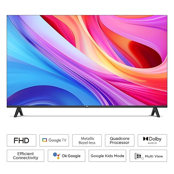 Image of TCL 79.97 cm (32 inches) Metallic Bezel-Less S Series Full HD Smart LED Google TV 32S5500 (Black)