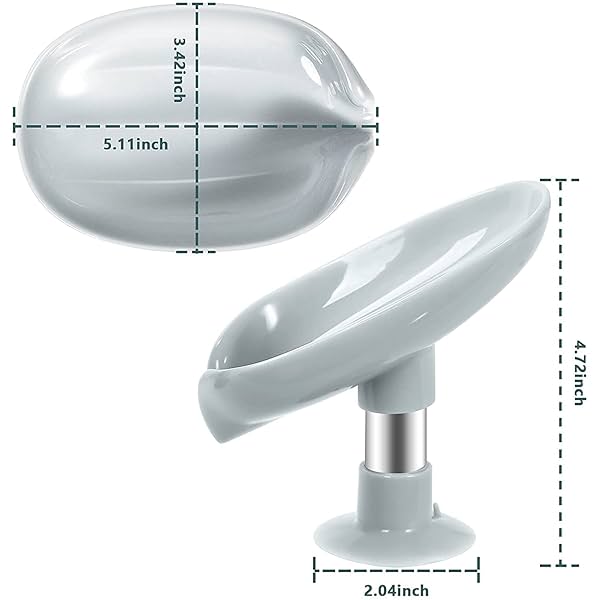 Image of TECHNOVIBES Soap Dish Holder (Plastic) (Size:-13cm*10cm*3.5) (Pack of -1)