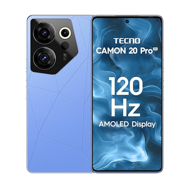 Image of TECNO Camon 20s Pro 5G (Serenity Blue, 8GB RAM,128GB Storage) | MediaTek Dimensity 8020 Processor