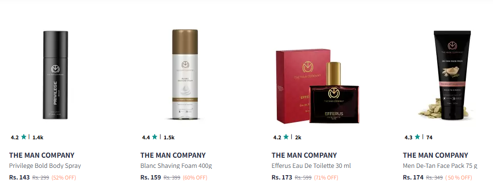 Image of THE MAN COMPANY Men Beauty Product Starting At @₹143 