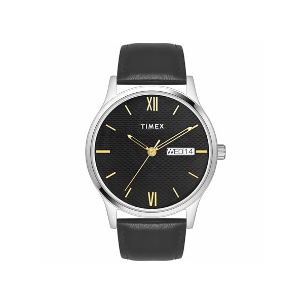 Image of TIMEX Men Leather Classics Analogue Black Quartz Watch