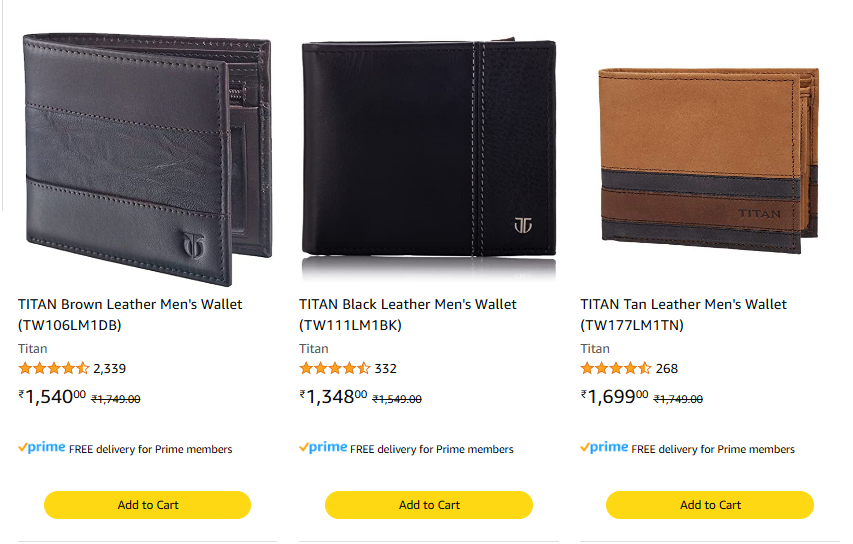 Image of TITAN Men's wallet Buy 4 at the price of 1