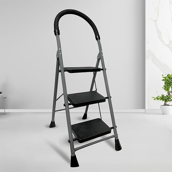 Image of TRENDY carbon steel 3 Step-Ladder