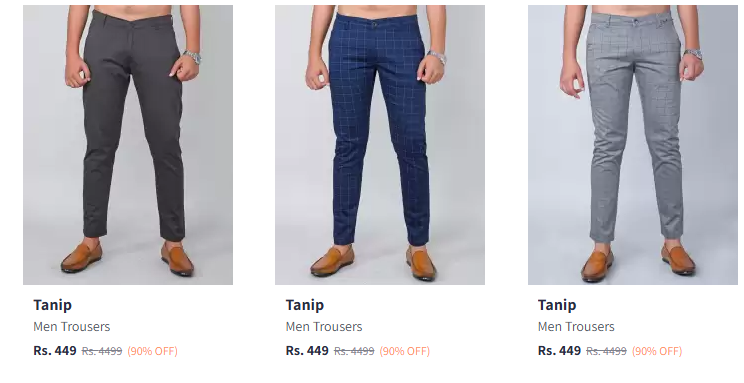 Image of Tanip Men Men Fashion Shirt & Trousser Flat 90% Discount