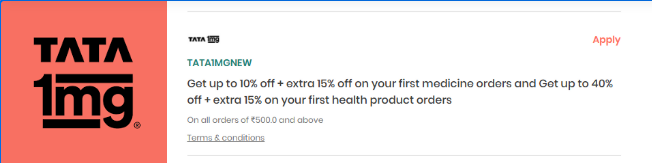 Image of Tata 1mg offer: Get Extra 15% on your 1st medicine & health products