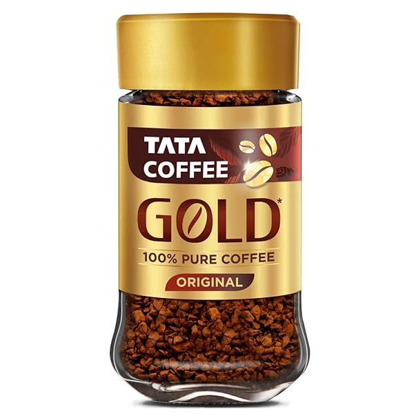 Image of Tata Coffee Gold Original, Instant & Pure Coffee Jar, 50g, Freeze-Dried