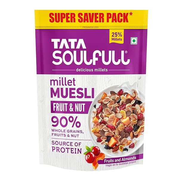 Image of Tata Soulfull Millet Muesli, Fruit & Nut, 700g/1kg