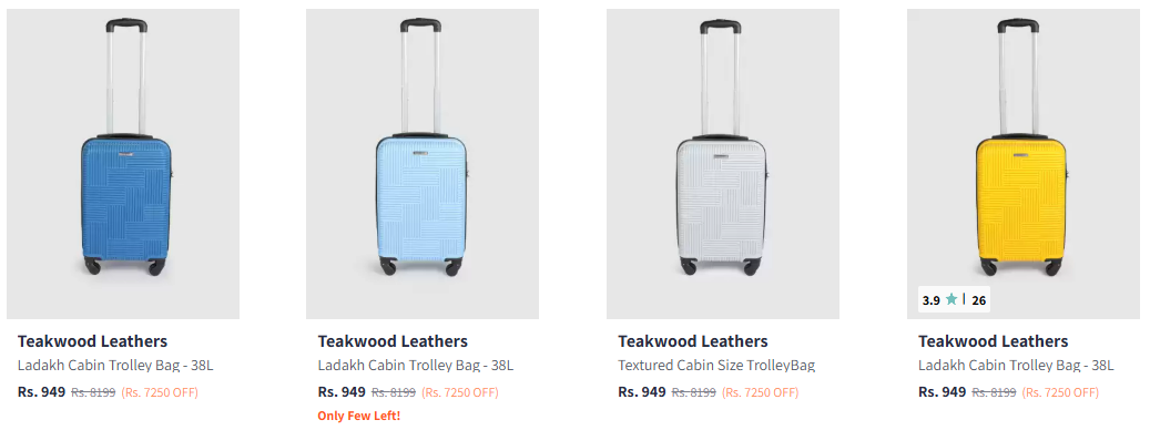 Image of Teakwood Leathers Trolley Bag Start at 949