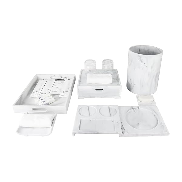 Image of The Better Home 6 Pcs Bathroom Accessories Set (Polyresin).