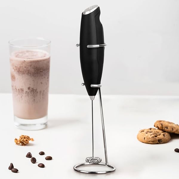 Image of The Earth Store Handheld Battery-Operated Coffee Frother with Stand