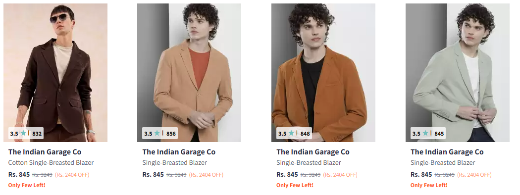 Image of The Indian Garage Co Blazers Starting From ₹845