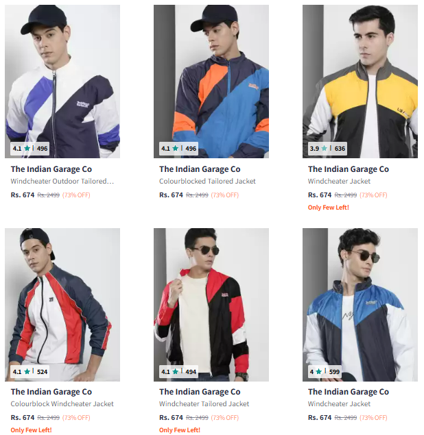 Image of The Indian Garage Co. Brand Men's Jacket @ Minimum 70% Discount