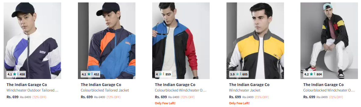 Image of The Indian Garage Co Jackets for Men minimum 72% Discount