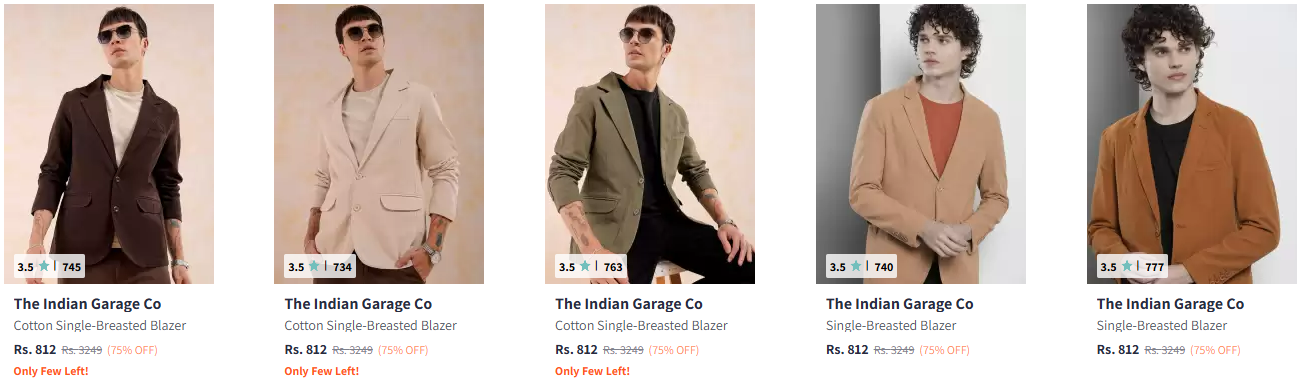 Image of The Indian Garage Co. Men Blazers up to 75% Discount