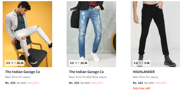 Image of The Indian Garage Co Men Jeans Starting Price @₹359