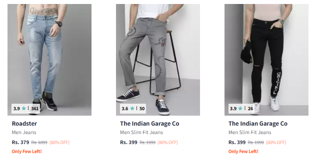 Image of The Indian Garage Co Men Jeans Starts @ ₹379