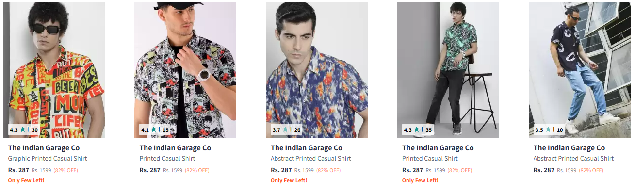 Image of The Indian Garage Co. Men Shirts up to 82% Discount