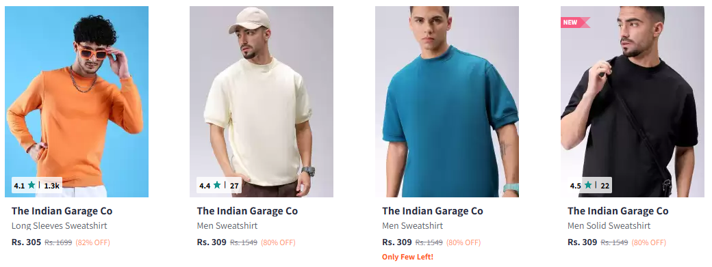 Image of The Indian Garage Co. Men Sweatshirts up to 82% Discount