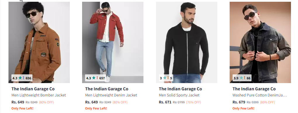 Image of The Indian Garage Co Men's Jacket Starting At @₹524