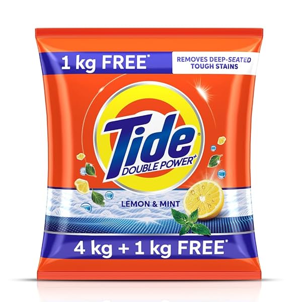 Image of Tide Plus Detergent Washing Powder - 4kg+1kg free 