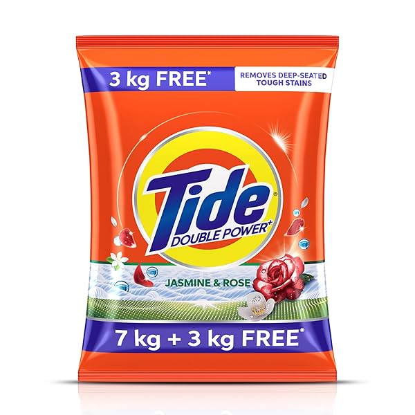 Image of Tide Plus Detergent Washing Powder - 7kg+3kg free | Jasmine & Rose Fragrance |