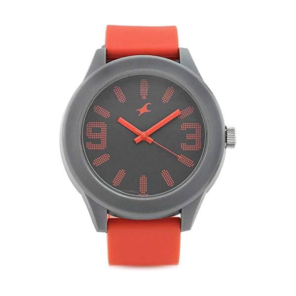 Image of Titan Fastrack Analog Men's Watch - 38003PP08J, Plastic, Red Strap