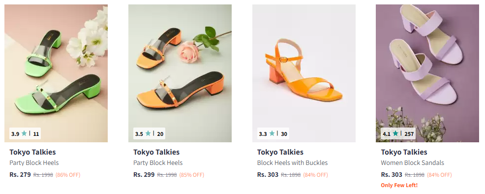 Image of Tokyo Talkies Party Block Heels Starting At @₹279