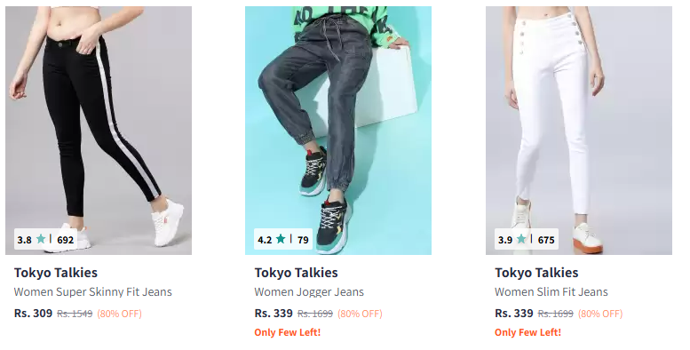 Image of Tokyo Talkies Women Skinny Fit Jeans Starting Price @₹309 