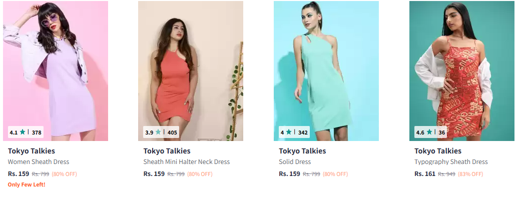 Image of Tokyo Talkies Women's Fashion Dresses Starting @ ₹159 