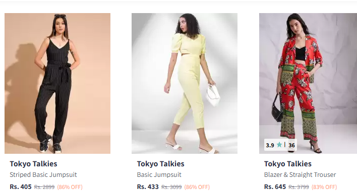 Image of Tokyo Talkies Women's Jumpsuit Minimum 80% Discount 