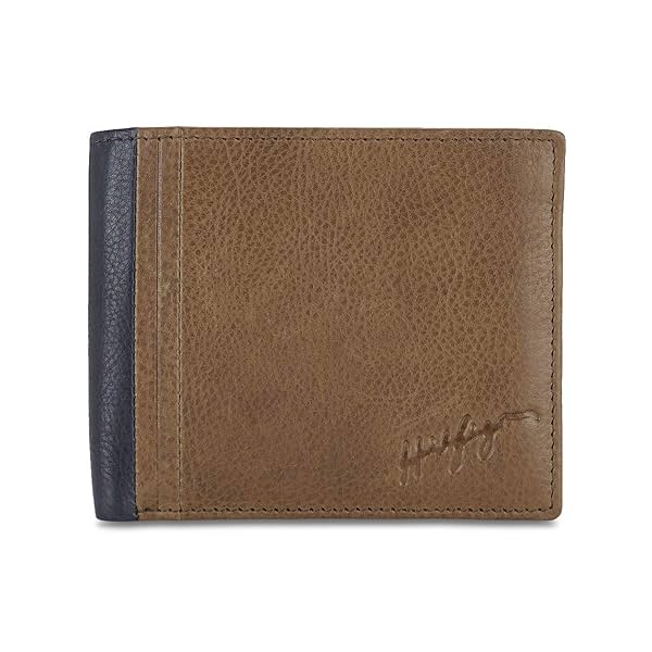 Image of Tommy Hilfiger Leather Tan/Navy Men's Wallet