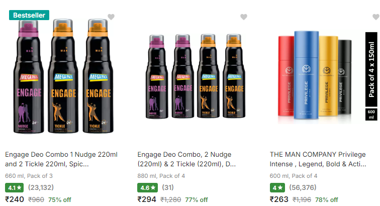 Image of Top Brand Deodorants Up to 77% Discount