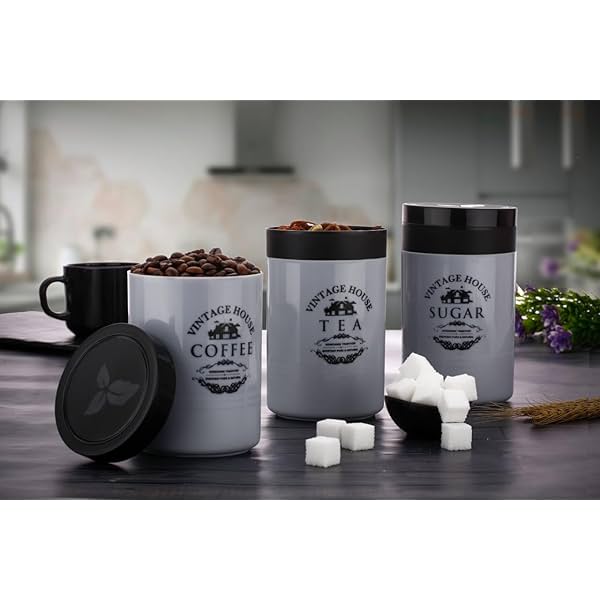 Image of Tosaa Tea Sugar Coffee Container Set Of 3