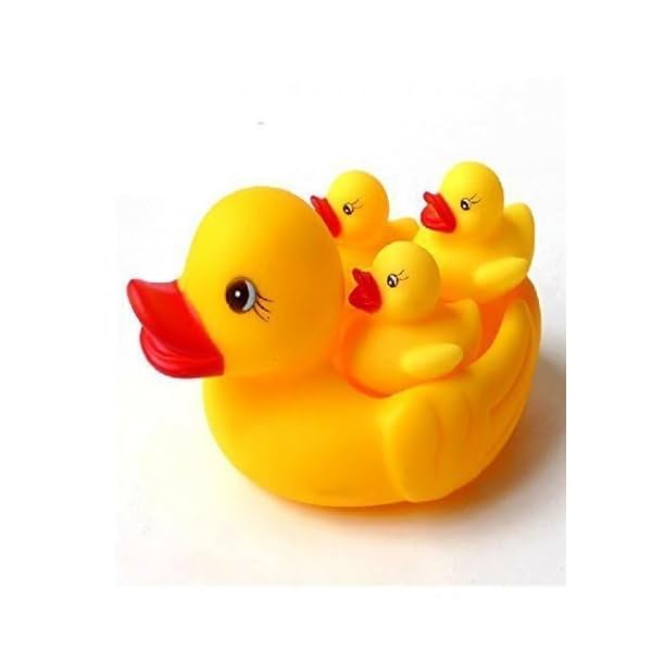 Image of ToysBuddy Rubber Squeaky Ducks Floating Bath Toys (4 Pcs)